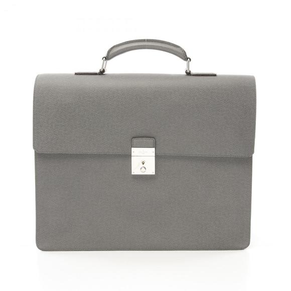 Louis Vuitton Neo Robusto 3 Briefcase Bag, Leather Taiga, Men's, Gray, M32621 - Picture 1 of 10